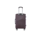 SwissTech Alpine 76L/66cm Checked Luggage Travel Suitcase Trolley Bag Coffee
