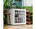 Advwin Mini Bar Fridge Cooler 46L Glass Door Beverage Refrigerator for Beer Soda or Wine, White