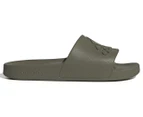 Adidas Unisex Adilette Aqua Slides - Olive Strata