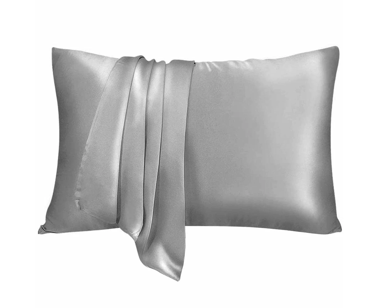 Set of 2 Mulberry Silk Pillow Cases - Grey