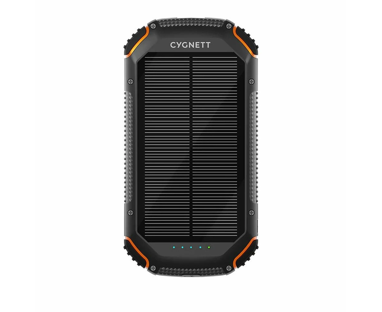 Cygnett Gen2 ChargedUp 20000mAh Outdoor Solar Power Bank Phone Charger Black