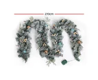 Jingle Jollys 2.7m Christmas Garland with LED Lights Snowy Decoration Xmas Party