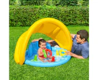 Bestway Kids Pool 115x89x76cm Inflatable Play Swimming Pools w/ Canopy 31L