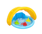 Bestway Kids Pool 115x89x76cm Inflatable Play Swimming Pools w/ Canopy 31L