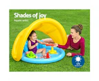 Bestway Kids Pool 115x89x76cm Inflatable Play Swimming Pools w/ Canopy 31L