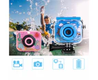 180° Rotation 1080P HD Kids Action Camera - Blue