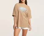 Wrangler Women's Coastal Floral Tee / T-Shirt / Tshirt - Sandshell