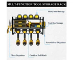 Power Tool Rack Organizer, Heavy Duty Drill Holder Wall Mount 3 Layers Garage Storage Rack Metal Tool Shelf, Cordless Tool Storage Rack