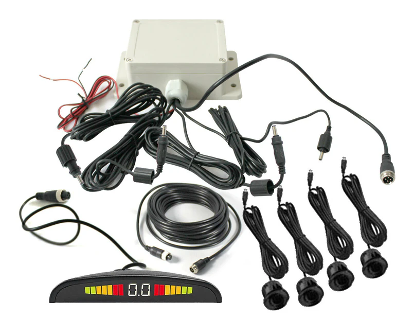 Elinz Parking Ultrasonic Sensor Kit Reversing System Truck Trailer Car Buzzer Alarm