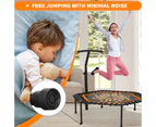 ADVWIN 50 Inch Mini Trampoline Fitness Trampolines with Adjustable Foam Handle