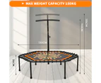 ADVWIN 50 Inch Mini Trampoline Fitness Trampolines with Adjustable Foam Handle