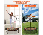 ADVWIN 50" Mini Fitness Trampoline Rebounder for Adults and Kids Indoor&Outdoor Max Load 150kg
