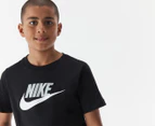 Nike Sportswear Youth Boys' Futura Icon Tee / T-Shirt / Tshirt - Black/Light Smoke Grey