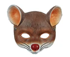 Carnival Mask 3D Mouse Mask Party Face Cover Cospaly Party Halloween Supplies for Kids Adults（Brown）