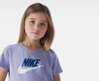 Nike Sportswear Youth Girls' Cropped Tee / T-Shirt / Tshirt - Purple/Multi