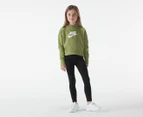 Nike Sportswear Youth Girls' Club Futura Crop Hoodie - Alligator/White