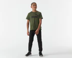 Puma Boys' Essentials Logo Tee / T-Shirt / Tshirt - Green Moss