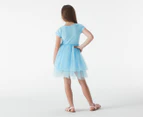 Gem Look Girls' Ribbed Top Tutu Dress - Blue