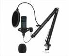 Usb Mic Kit Usb Microphone Shock Mount Boom Arm Pop Filter