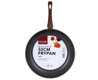 Clevinger 32cm Forged Aluminium 4 Layer Round Non-Stick Frypan Cookware Black