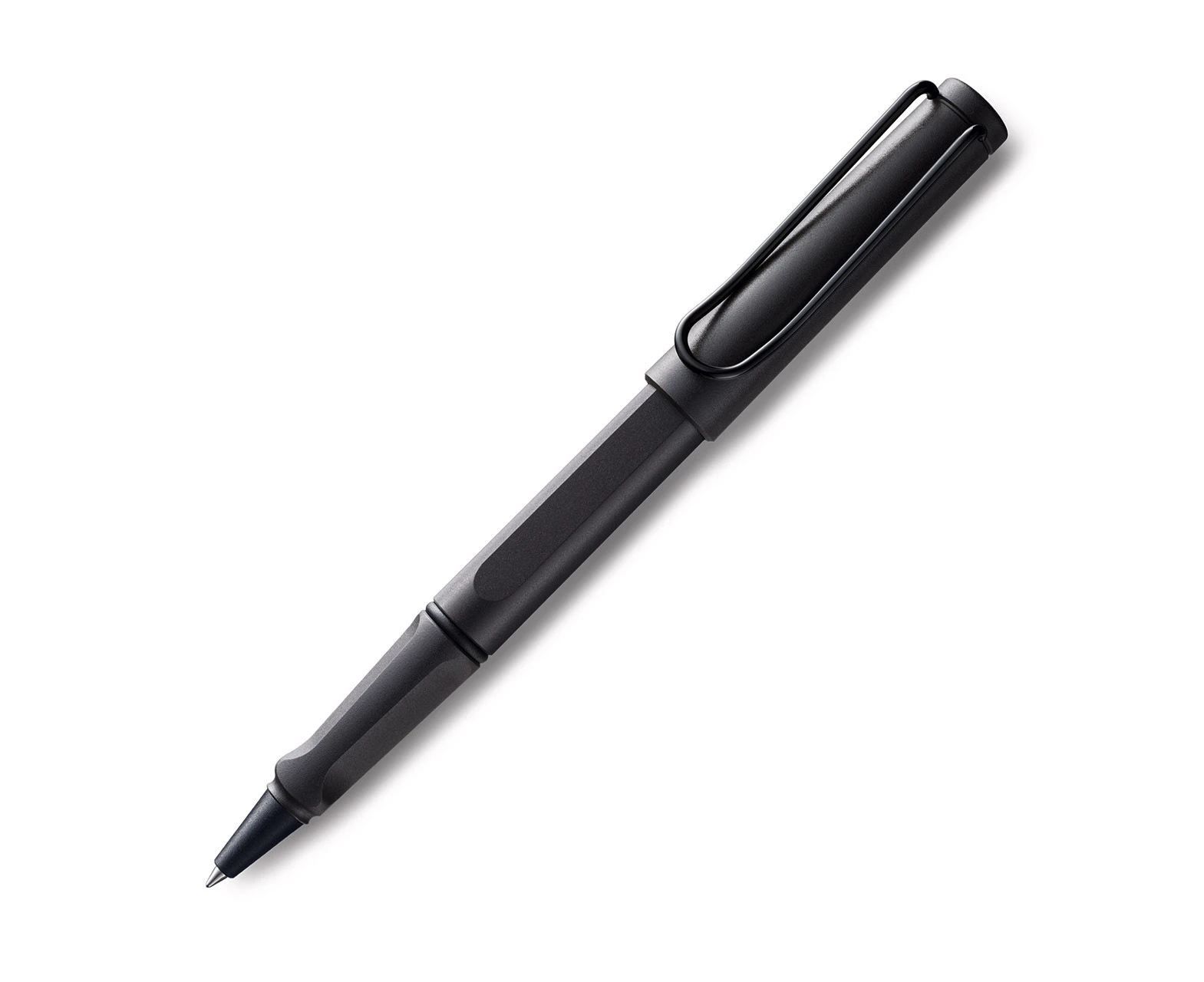 Lamy Safari Abs Plastic Flexible Chrome Clip Sleek Rollerball Pen Matte Charcoal