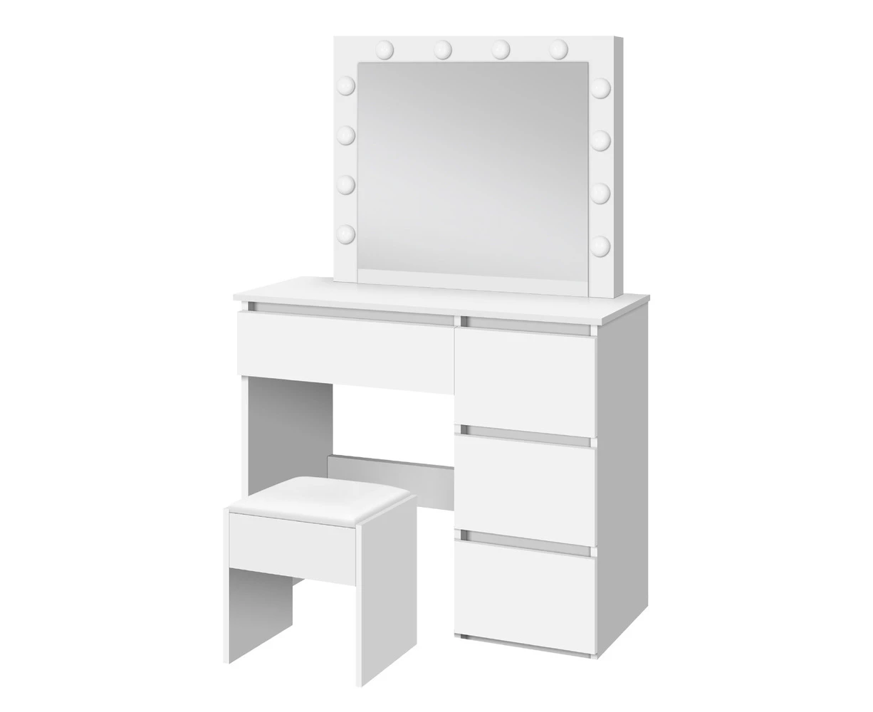 ALFORDSON Dressing Table Stool Set LED Makeup Mirror Desk 12 Bulbs White