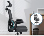 ALFORDSON Mesh Office Chair Ergonomic Computer Seat Black & Dark Grey