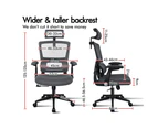 ALFORDSON Mesh Office Chair Ergonomic Computer Seat Black & Dark Grey