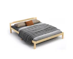 ALFORDSON Bed Frame Wooden Timber Double Size Mattress Base Platform - Beatrix Oak