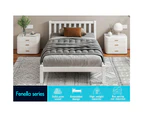 ALFORDSON Bed Frame Wooden Timber Single Size Mattress Base Platform - Fenella Wite