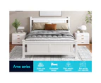 ALFORDSON Bed Frame Wooden Timber Double Size Mattress Base Platform - Arne White