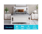 ALFORDSON Bed Frame Wooden Timber King Single Size Mattress Base Platform - Arne White