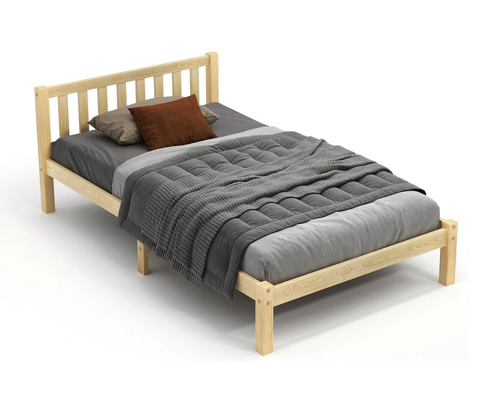 ALFORDSON Bed Frame Wooden Timber Single Size Mattress Base Platform - Fenella Oak