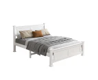 ALFORDSON Bed Frame Wooden Timber Queen Size Mattress Base Platform - Arne White