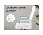 ALFORDSON Office Chair Padded Seat Ergonomic Executive Computer Study [Mode: Nyssa - High Back - White]