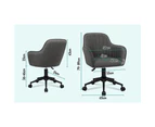 ALFORDSON Office Chair Fabric Swivel Armchair Computer Adult Kids [Model: Alvis - Dark Grey]