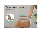 ALFORDSON Office Chair Executive Padded Seat Ergonomic Computer Study [Mode: Nyssa - High Back - Brown]