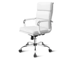 ALFORDSON Office Chair Ergonomic Paddings Executive Computer Work [Model: Philo - High Back - White]