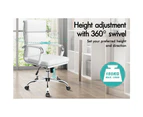 ALFORDSON Office Chair Ergonomic Paddings Executive Computer Work [Model: Philo - High Back - White]