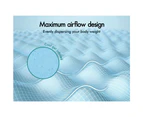 S.E. Memory Foam Mattress Topper Airflow Zone Cool Gel Bamboo Cover 5cm [Double]