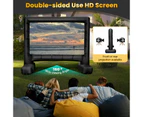 Costway 14FT Outdoor Inflatable Movie Screen Double-Sided HD Projector Screen w/100W Air Blower & Carry Bag, Backyard Patio