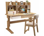 Warnke Height-Adjustable Study Desks/Solid Wood Study Desk with Shelf/Home Office