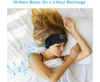 Bluetooth Sleeping Headphones Sports Headband Thin Soft Elastic Comfortable Wireless Music Earphones Eye Mask for Side Sleeper - Grey