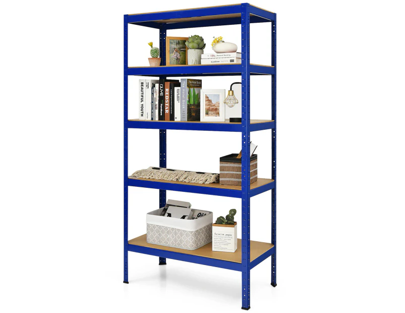 Costway 1.8M Steel Display Shelves Warehouse Storage Racking 5-Tier Adjustable Shelf Garage House Blue