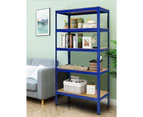 Costway 1.8M Steel Display Shelves Warehouse Storage Racking 5-Tier Adjustable Shelf Garage House Blue