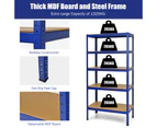 Costway 1.8M Steel Display Shelves Warehouse Storage Racking 5-Tier Adjustable Shelf Garage House Blue