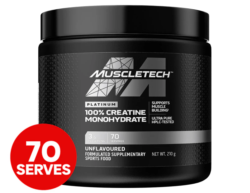 MuscleTech Platinum 100% Creatine Monohydrate Unflavoured 210g / 70 Servings