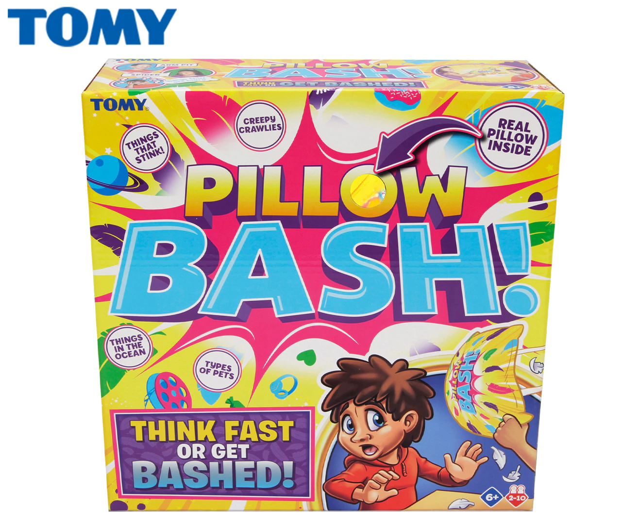 Tomy Games Pillow Bash Kids/Family/Childrens Speed and Wits Party Game/Toy 3y+