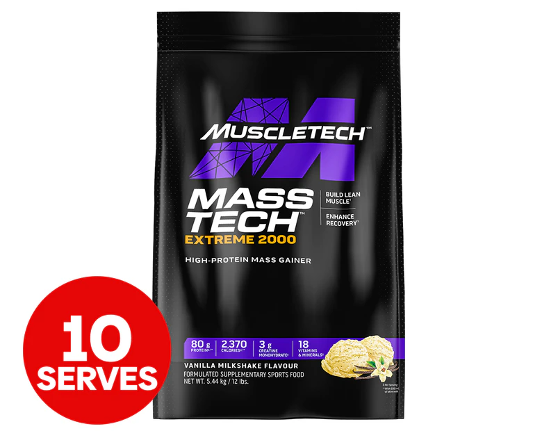 MuscleTech Mass Tech Extreme 2000 Mass Gainer Vanilla 5.44kg