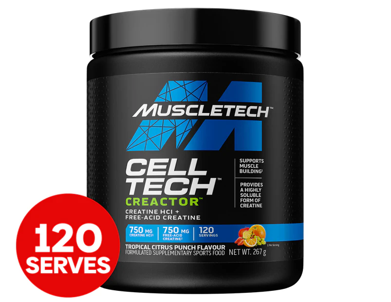 MuscleTech Cell Tech Creactor Tropical Citrus Punch 267g